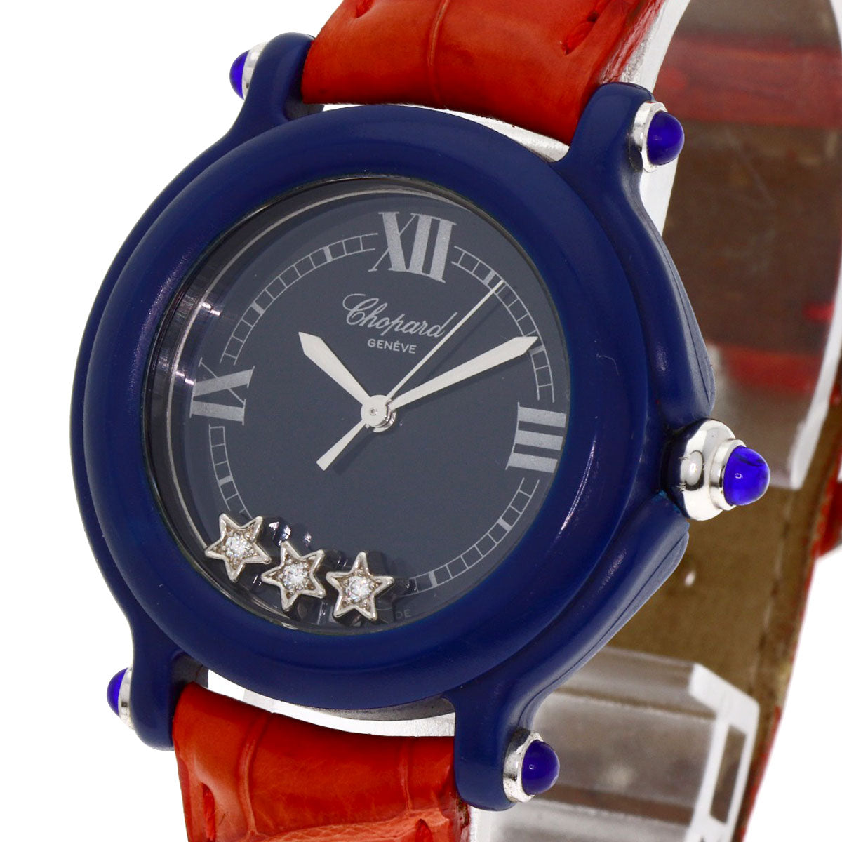 Chopard ショパール 27/7778 ハッピースター 3P ダイヤモンド 1000本限定 腕時計 プラスティック レディース 中古
