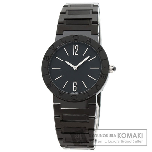 BVLGARI ブルガリ BB33S ブルガリブルガリ ブラックダイヤモンド ライクカーボン 腕時計 SS ボーイズ 中古