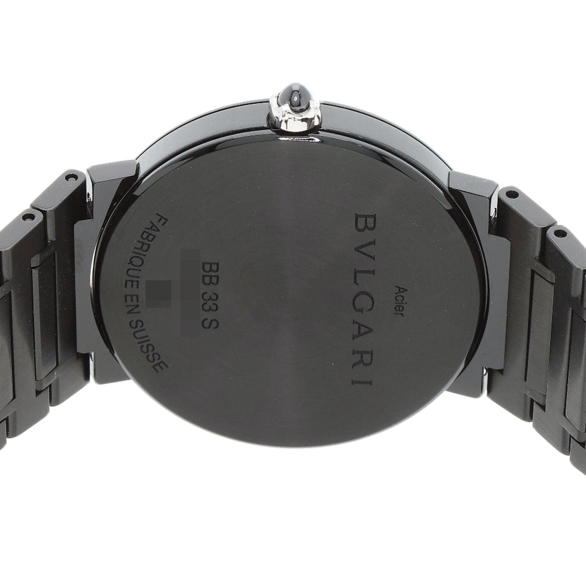 BVLGARI ブルガリ BB33S ブルガリブルガリ ブラックダイヤモンド ライクカーボン 腕時計 SS ボーイズ 中古