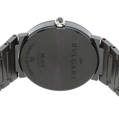 BVLGARI ブルガリ BB33S ブルガリブルガリ ブラックダイヤモンド ライクカーボン 腕時計 SS ボーイズ 中古