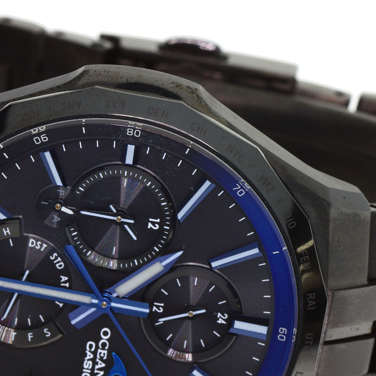 CASIO カシオ OCW-S5000B-1AJF オシアナス マンタ S5000シリーズ 腕時計 チタン メンズ 中古