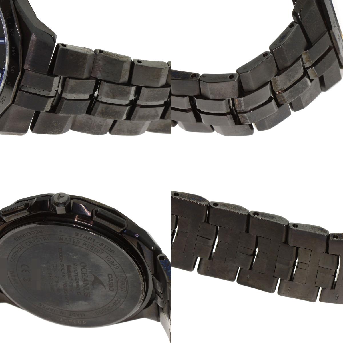 CASIO カシオ OCW-S5000B-1AJF オシアナス マンタ S5000シリーズ 腕時計 チタン メンズ 中古