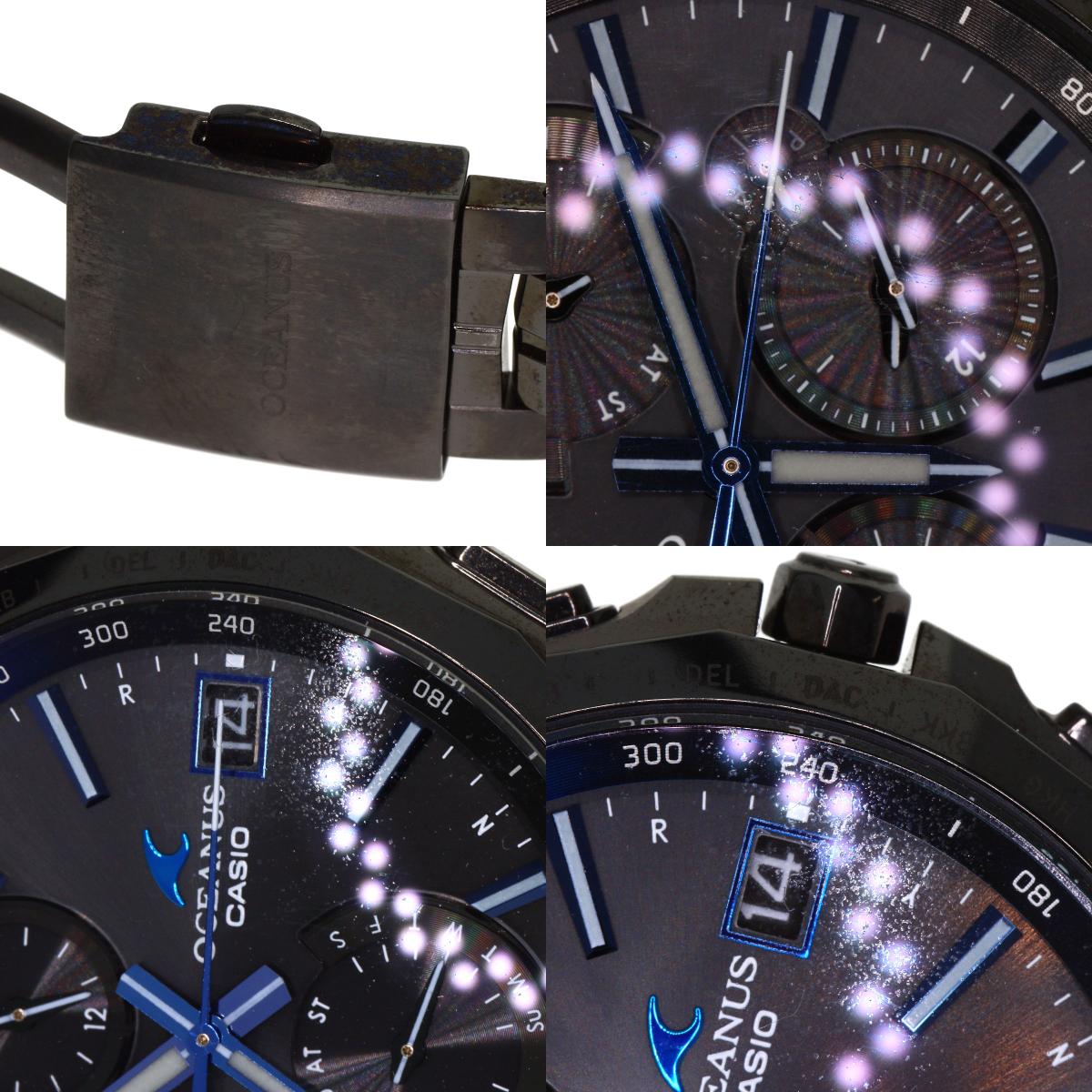 CASIO カシオ OCW-S5000B-1AJF オシアナス マンタ S5000シリーズ 腕時計 チタン メンズ 中古
