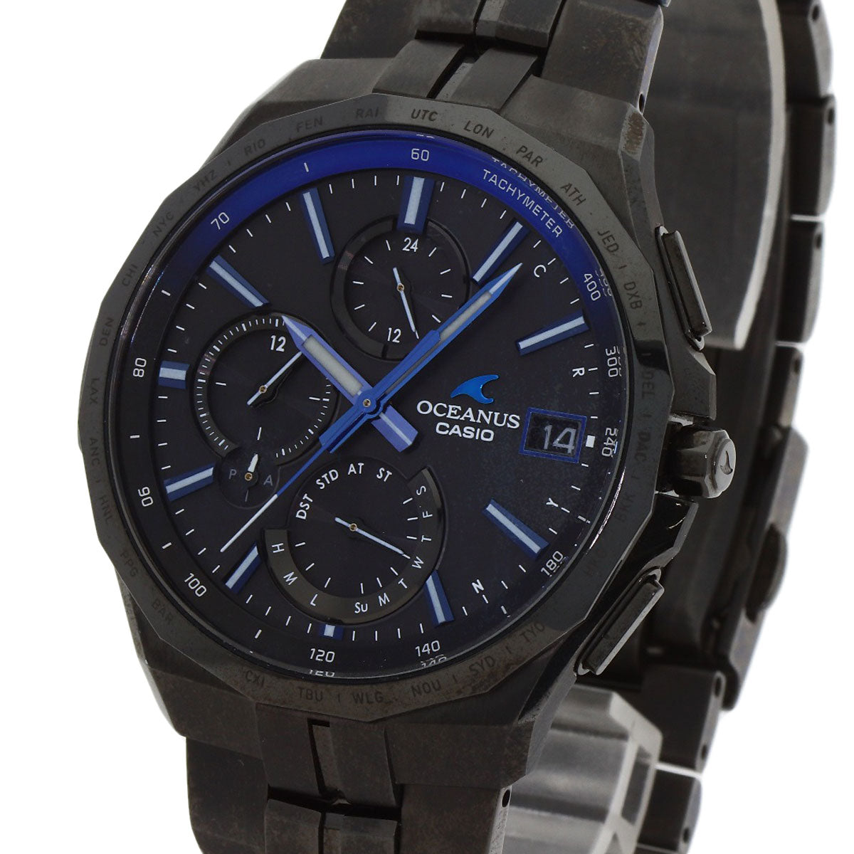 CASIO カシオ OCW-S5000B-1AJF オシアナス マンタ S5000シリーズ 腕時計 チタン メンズ 中古