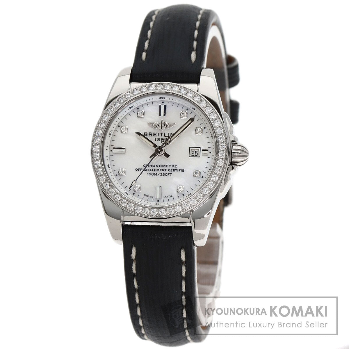 BREITLING ブライトリング A72348 ギャラクティック 29 8P・ベゼル ダイヤモンド 腕時計 SS レディース 中古
