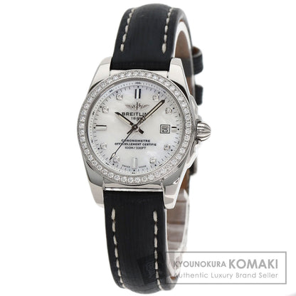 BREITLING ブライトリング A72348 ギャラクティック 29 8P・ベゼル ダイヤモンド 腕時計 SS レディース 中古