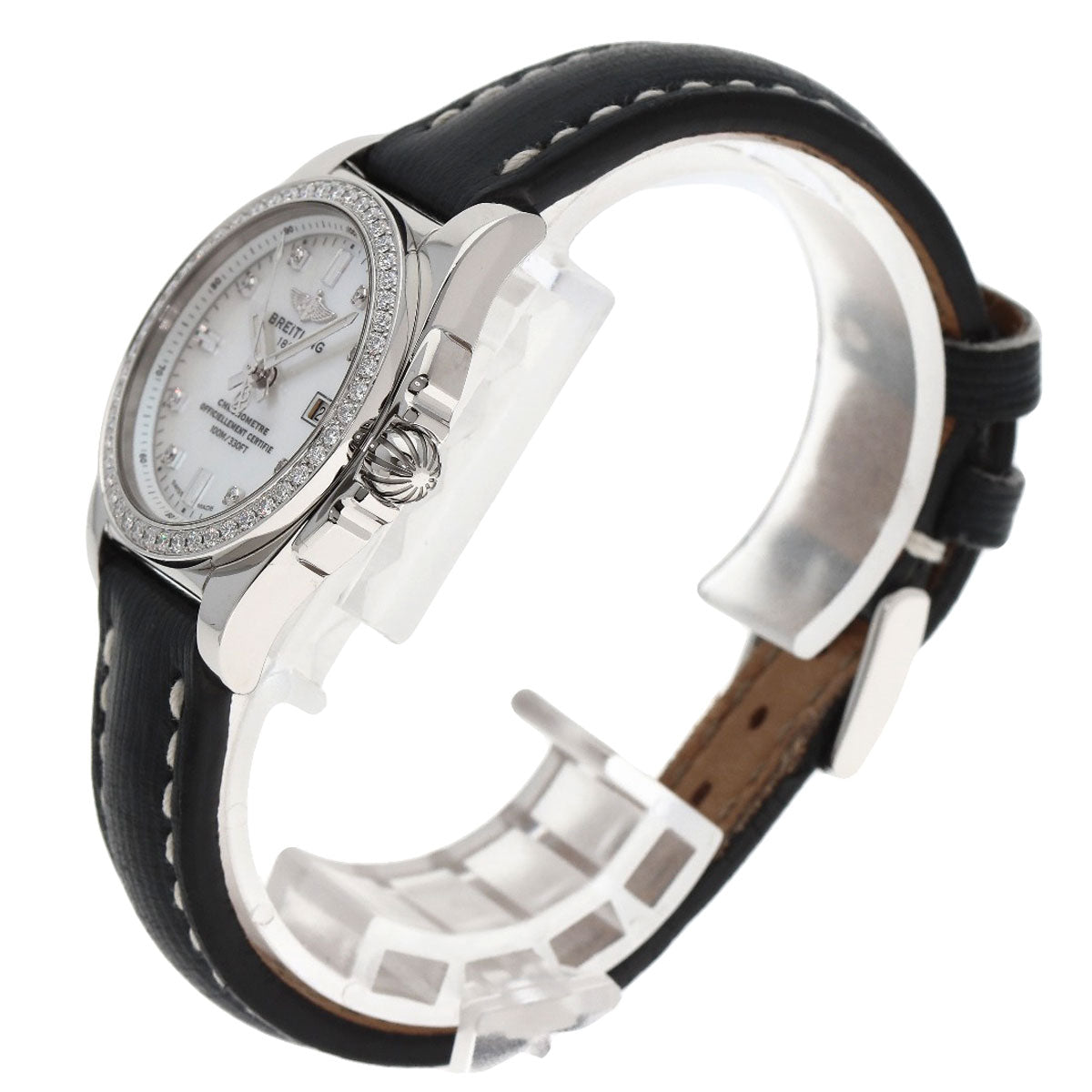 BREITLING ブライトリング A72348 ギャラクティック 29 8P・ベゼル ダイヤモンド 腕時計 SS レディース 中古