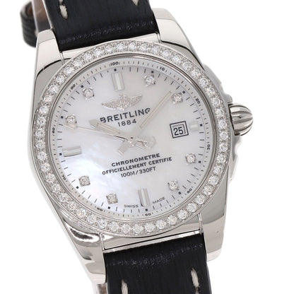 BREITLING ブライトリング A72348 ギャラクティック 29 8P・ベゼル ダイヤモンド 腕時計 SS レディース 中古