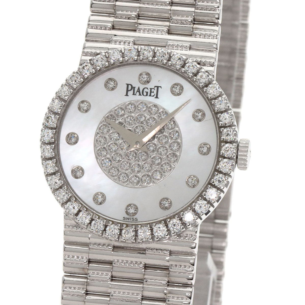PIAGET ピアジェ 9706G2 トラディション ダイヤモンド 腕時計 K18WG レディース 中古