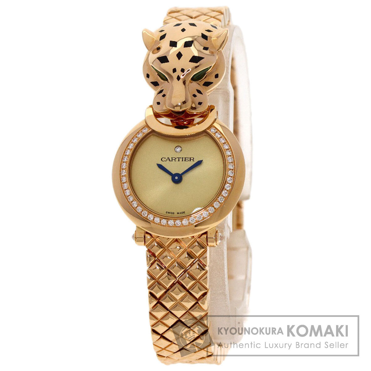CARTIER カルティエ HPI01381 パンテール 未使用 時刻合わせピン付 ダイヤモンド 腕時計 K18PG レディース 中古