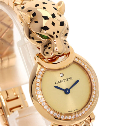 CARTIER カルティエ HPI01381 パンテール 未使用 時刻合わせピン付 ダイヤモンド 腕時計 K18PG レディース 中古