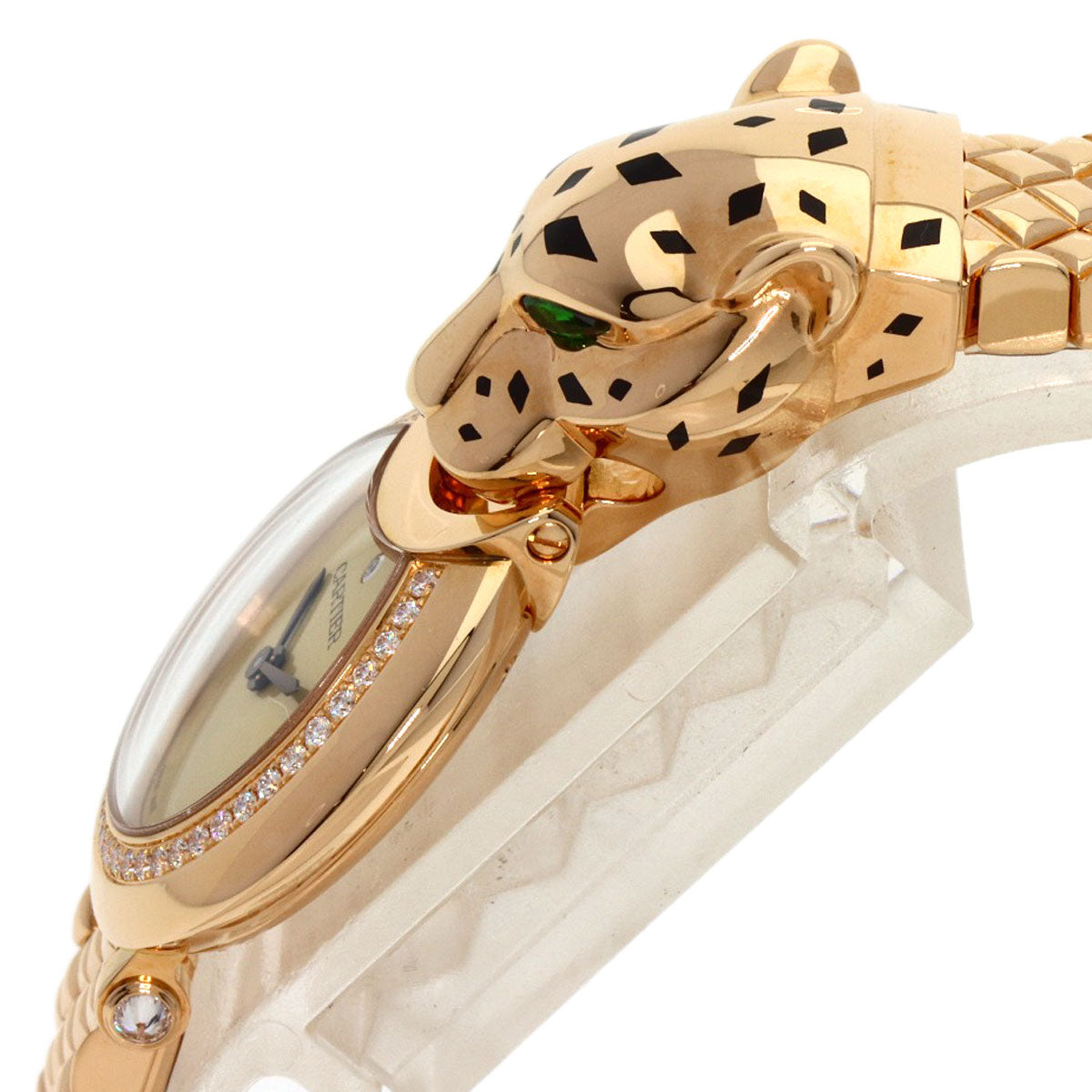CARTIER カルティエ HPI01381 パンテール 未使用 時刻合わせピン付 ダイヤモンド 腕時計 K18PG レディース 中古