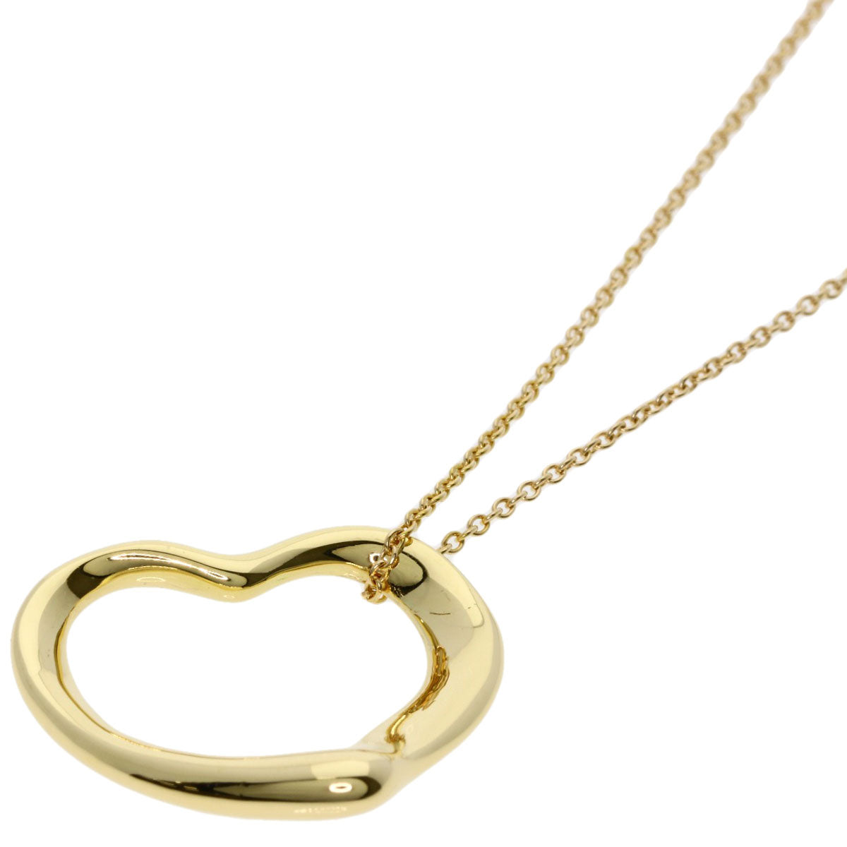 TIFFANY&Co. ティファニー オープンハート ネックレス K18YG レディース 中古