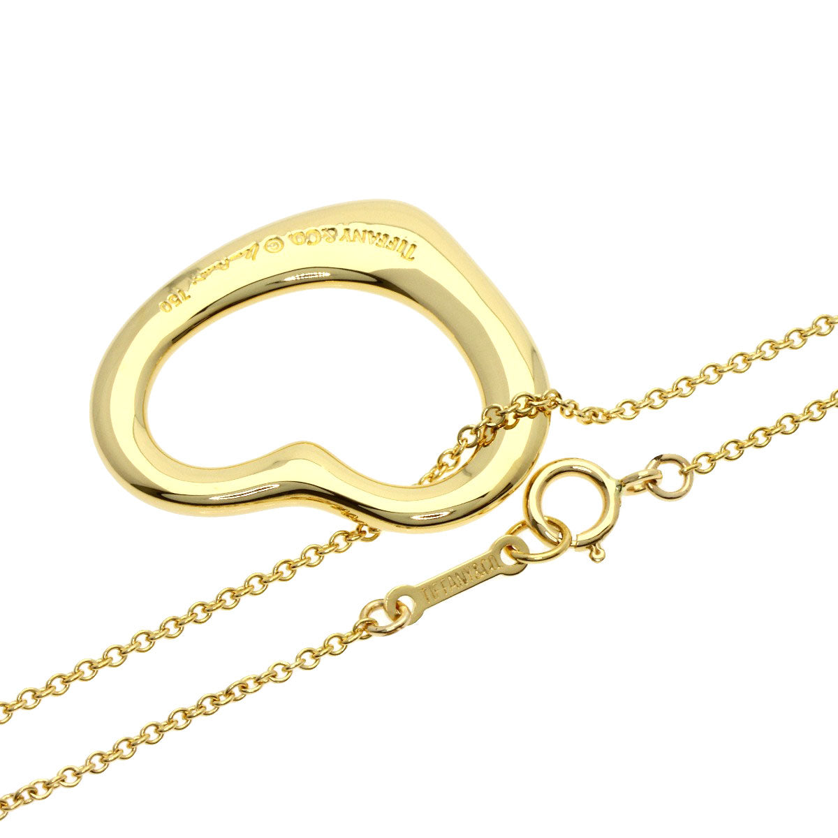 TIFFANY&Co. ティファニー オープンハート ネックレス K18YG レディース 中古