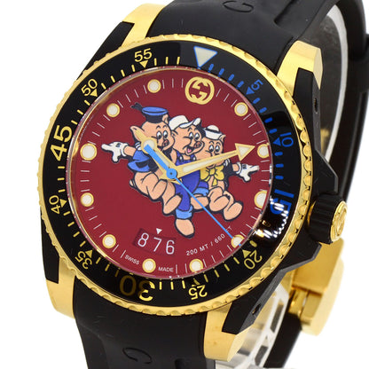 GUCCI グッチ 136.3 DIVE 三匹の子豚 腕時計 GP メンズ 中古