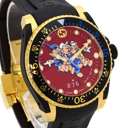 GUCCI グッチ 136.3 DIVE 三匹の子豚 腕時計 GP メンズ 中古