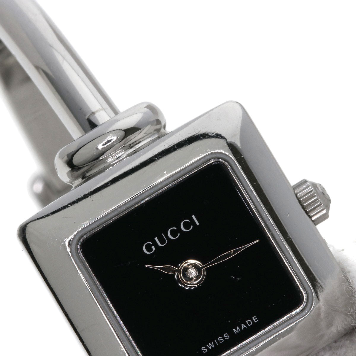 GUCCI グッチ 1900L スクエアフェイス バングル 腕時計 SS レディース 中古