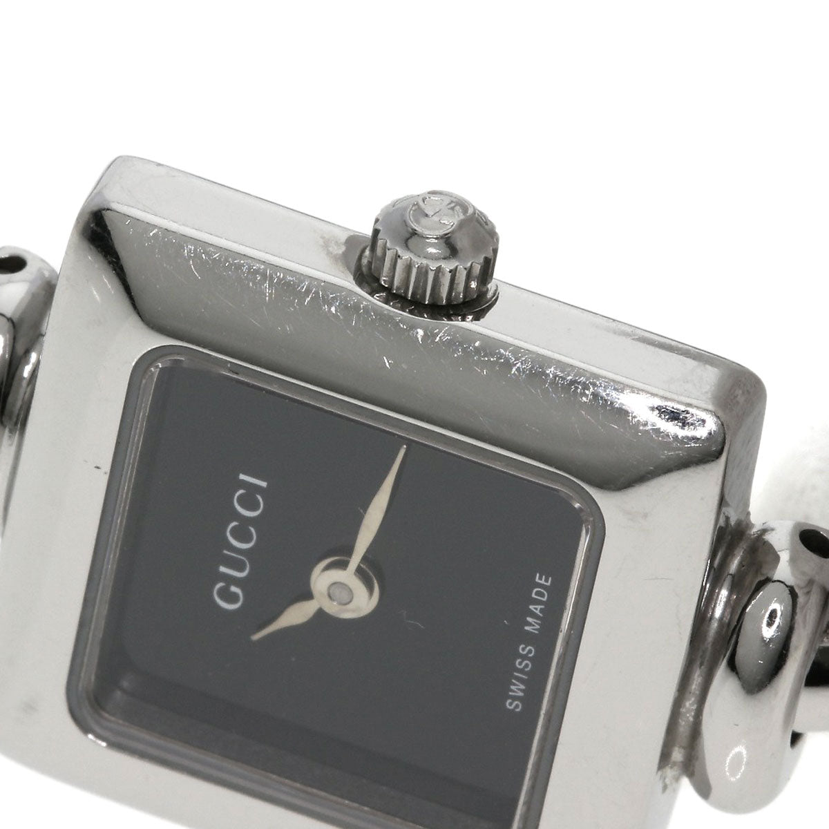 GUCCI グッチ 1900L スクエアフェイス バングル 腕時計 SS レディース 中古