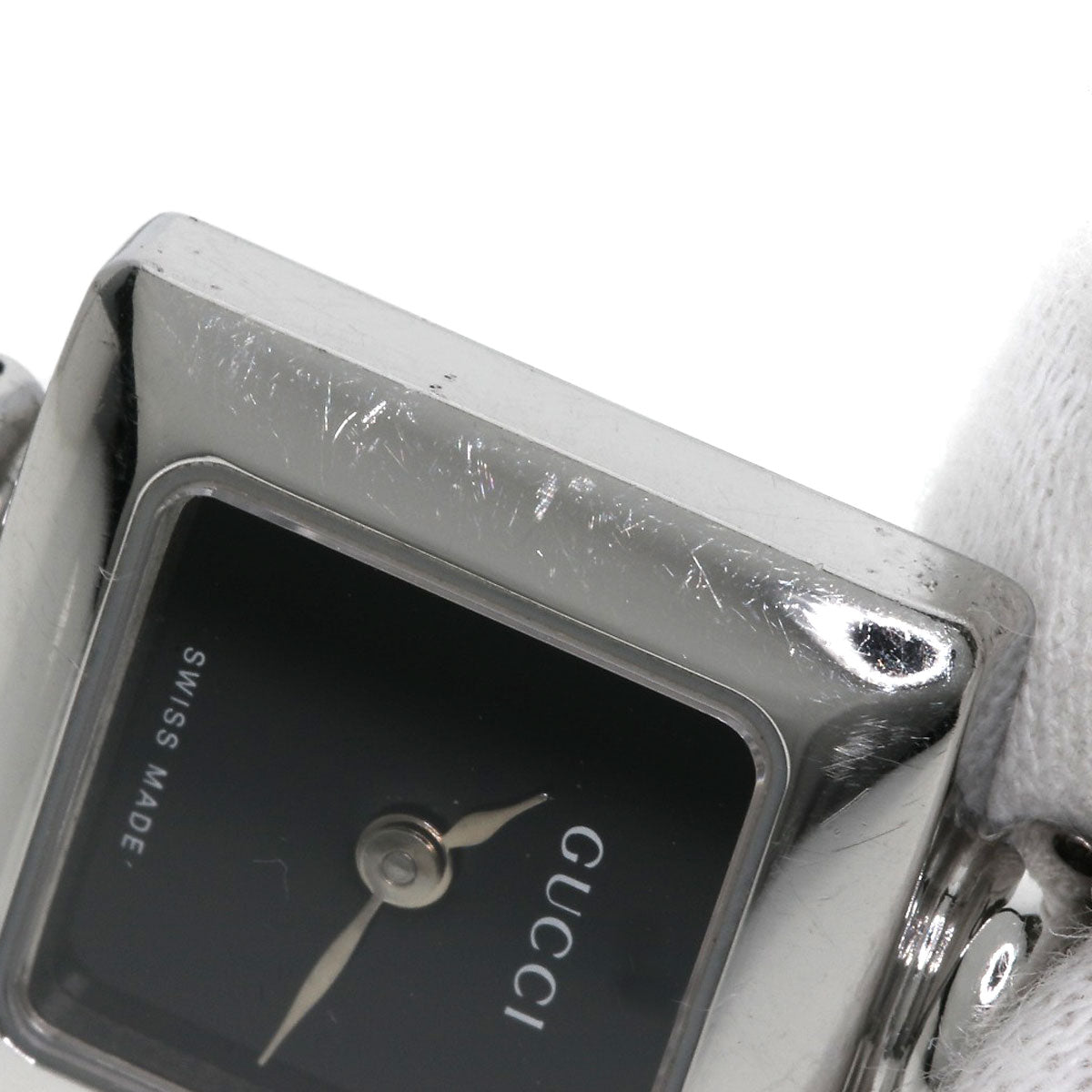 GUCCI グッチ 1900L スクエアフェイス バングル 腕時計 SS レディース 中古