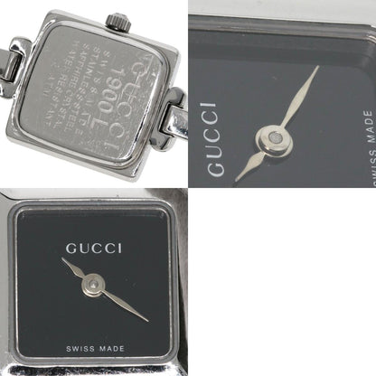 GUCCI グッチ 1900L スクエアフェイス バングル 腕時計 SS レディース 中古