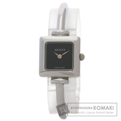 GUCCI グッチ 1900L スクエアフェイス バングル 腕時計 SS レディース 中古