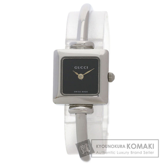 GUCCI グッチ 1900L スクエアフェイス バングル 腕時計 SS レディース 中古