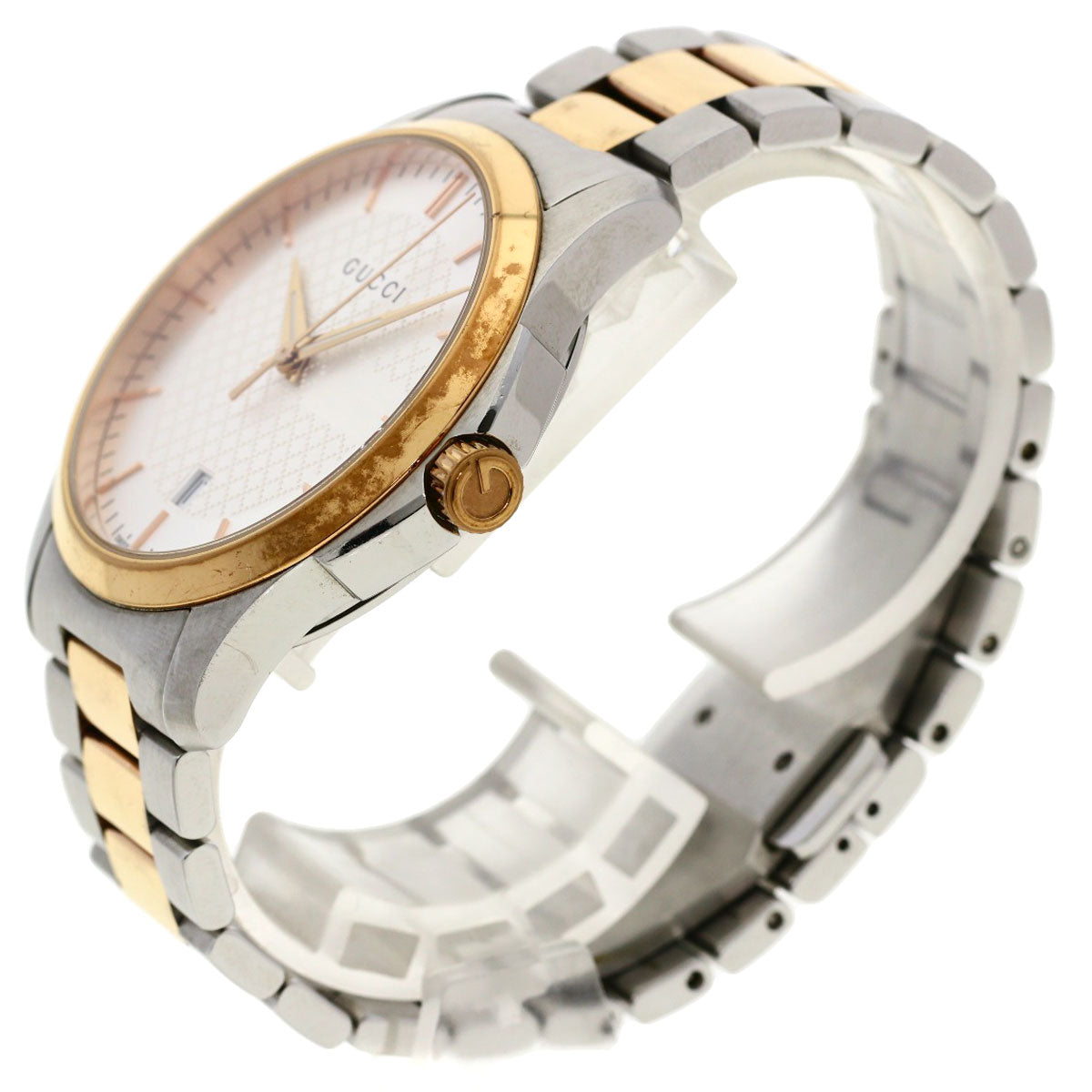 GUCCI グッチ 126.4 ラウンドフェイス 腕時計 SS メンズ 中古