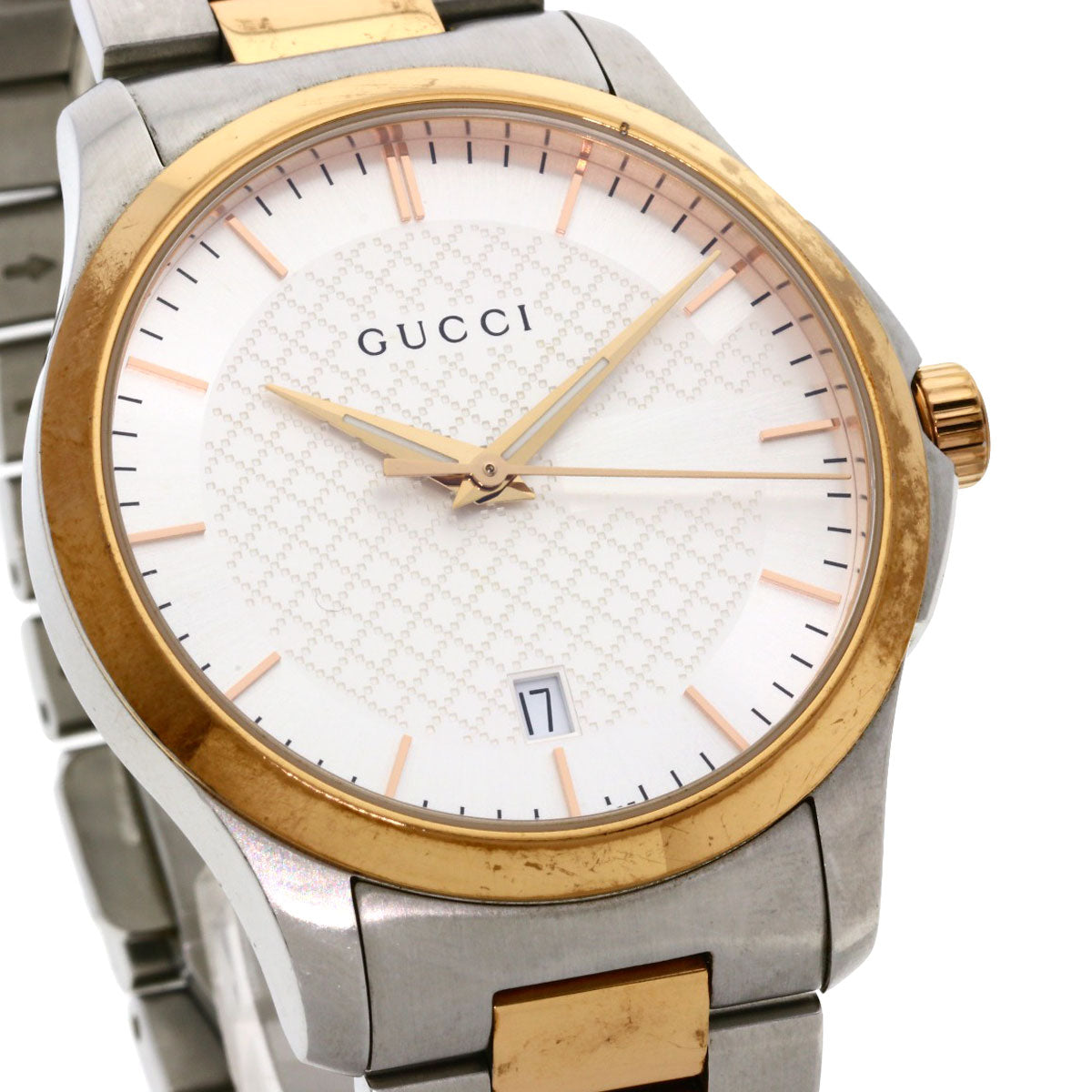 GUCCI グッチ 126.4 ラウンドフェイス 腕時計 SS メンズ 中古