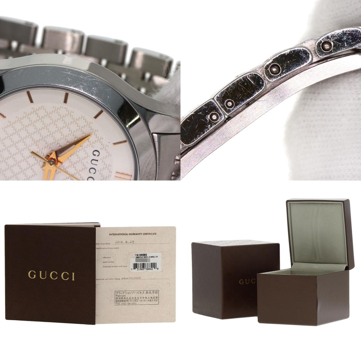 GUCCI グッチ YA126565 Gタイムレス 126.5 腕時計 SS レディース 中古