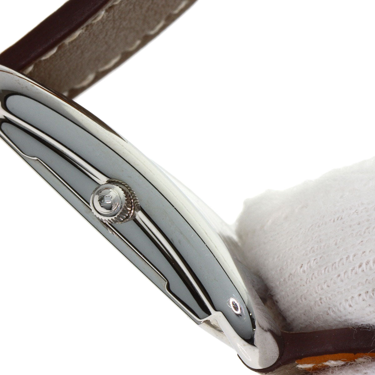HERMES エルメス CC1.210 ケープコッド PM ドゥブルトゥール エトゥープ 腕時計 SS レディース 中古