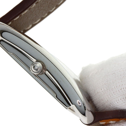 HERMES エルメス CC1.210 ケープコッド PM ドゥブルトゥール エトゥープ 腕時計 SS レディース 中古