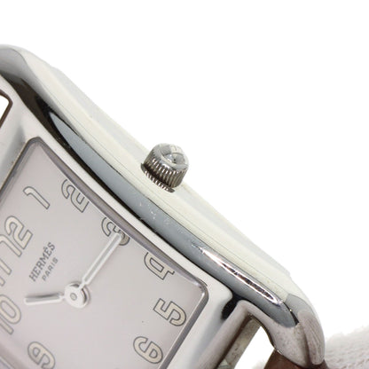 HERMES エルメス CC1.210 ケープコッド PM ドゥブルトゥール エトゥープ 腕時計 SS レディース 中古