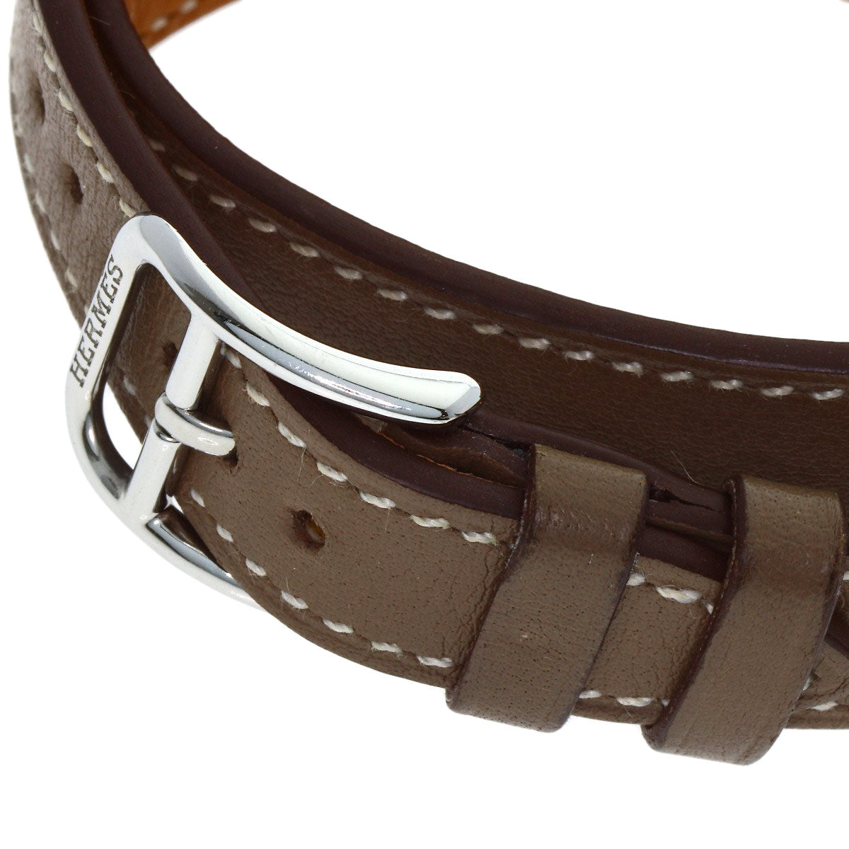 HERMES エルメス CC1.210 ケープコッド PM ドゥブルトゥール エトゥープ 腕時計 SS レディース 中古