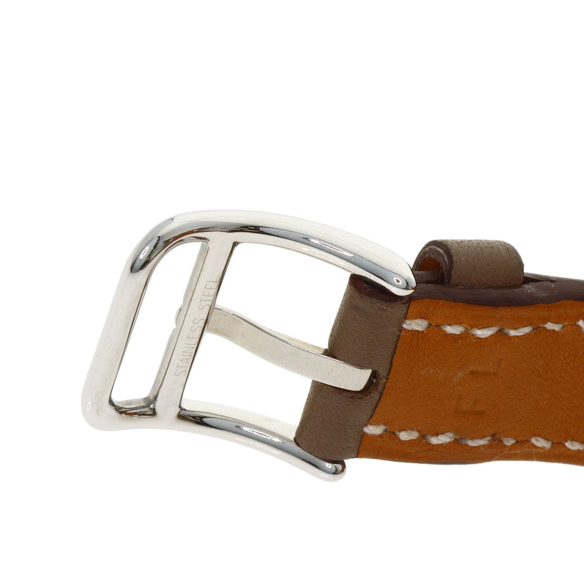 HERMES エルメス CC1.210 ケープコッド PM ドゥブルトゥール エトゥープ 腕時計 SS レディース 中古