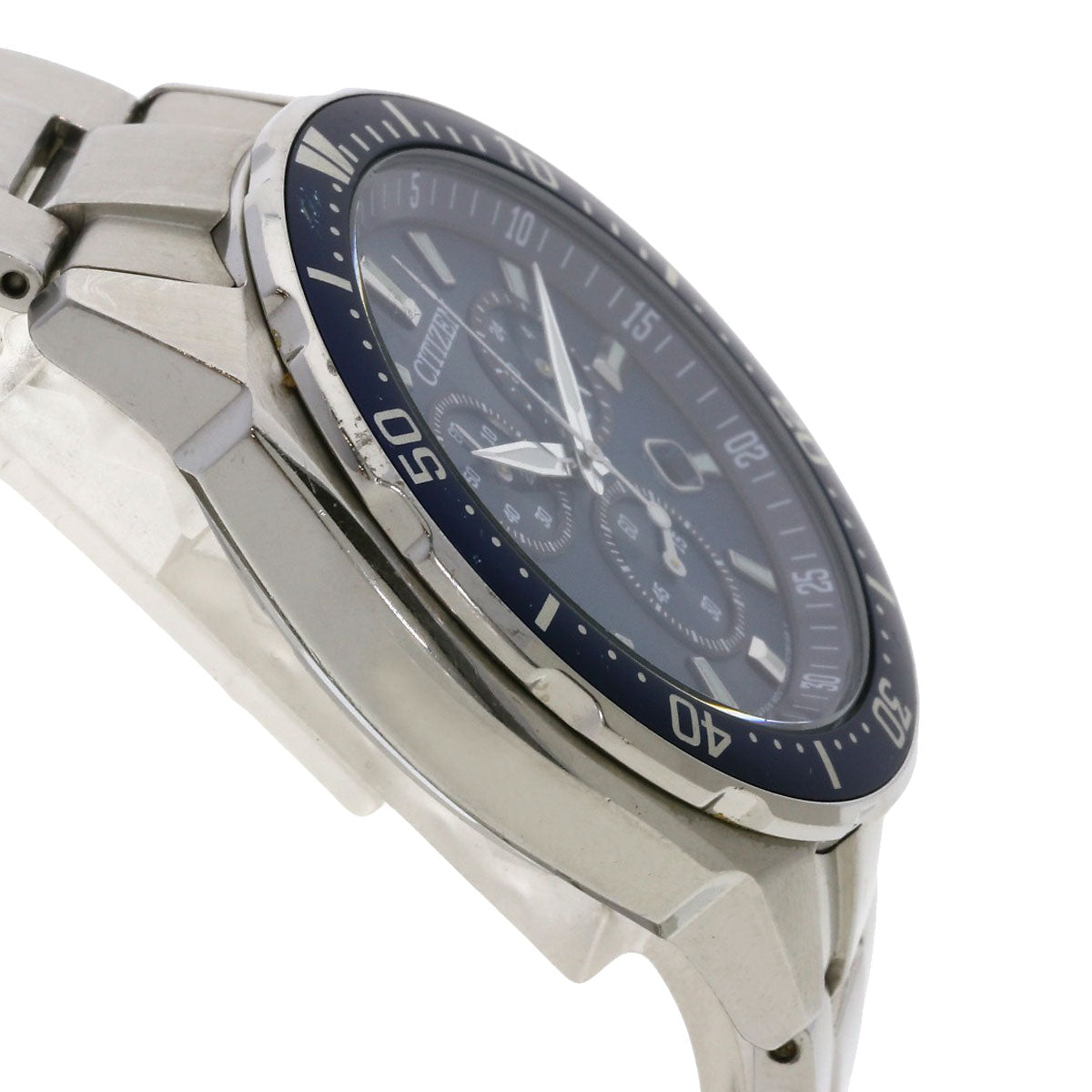 CITIZEN シチズン V010-6772F ラウンドフェイス 腕時計 SS メンズ 中古