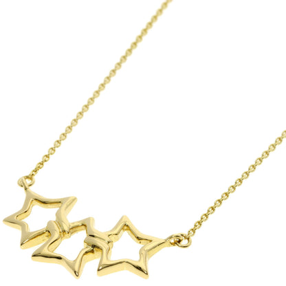 TIFFANY&Co. ティファニー トリプルスター ネックレス K18YG レディース 中古
