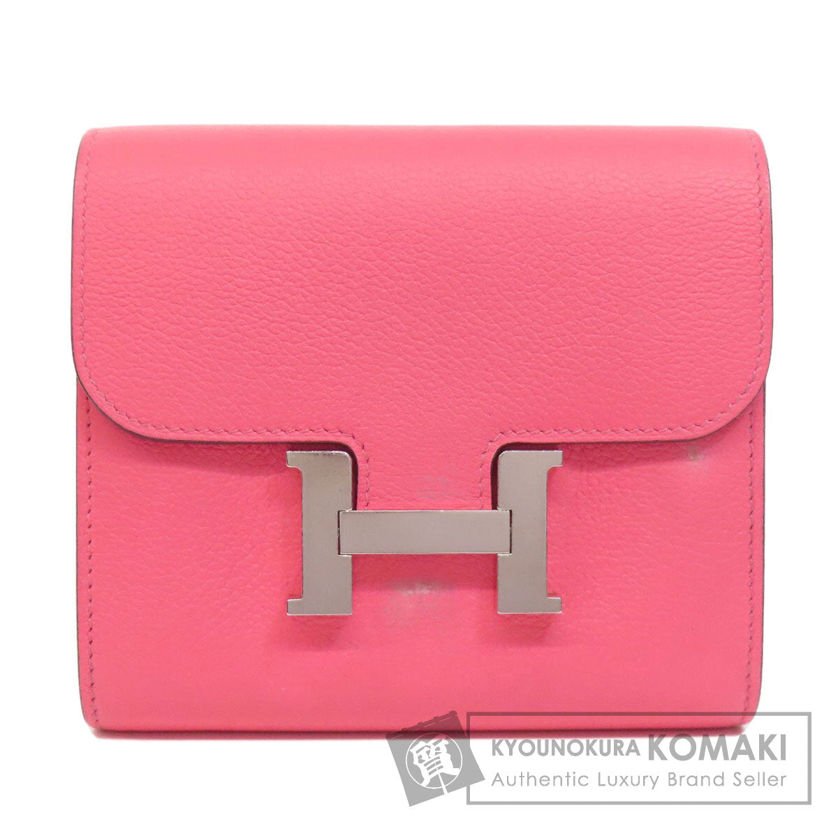 HERMES エルメス コンスタンスコンパクト シルバー金具 二つ折り財布（小銭入れあり） ヴォーマダム レディース 中古