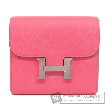 HERMES エルメス コンスタンスコンパクト シルバー金具 二つ折り財布（小銭入れあり） ヴォーマダム レディース 中古