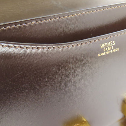 HERMES エルメス コンスタンスミニ ゴールド金具 ショルダーバッグ ボックスカーフ レディース 中古