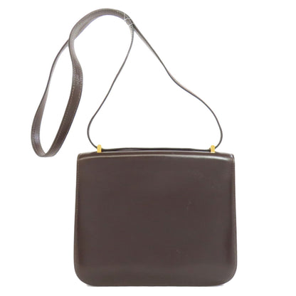 HERMES エルメス コンスタンスミニ ゴールド金具 ショルダーバッグ ボックスカーフ レディース 中古