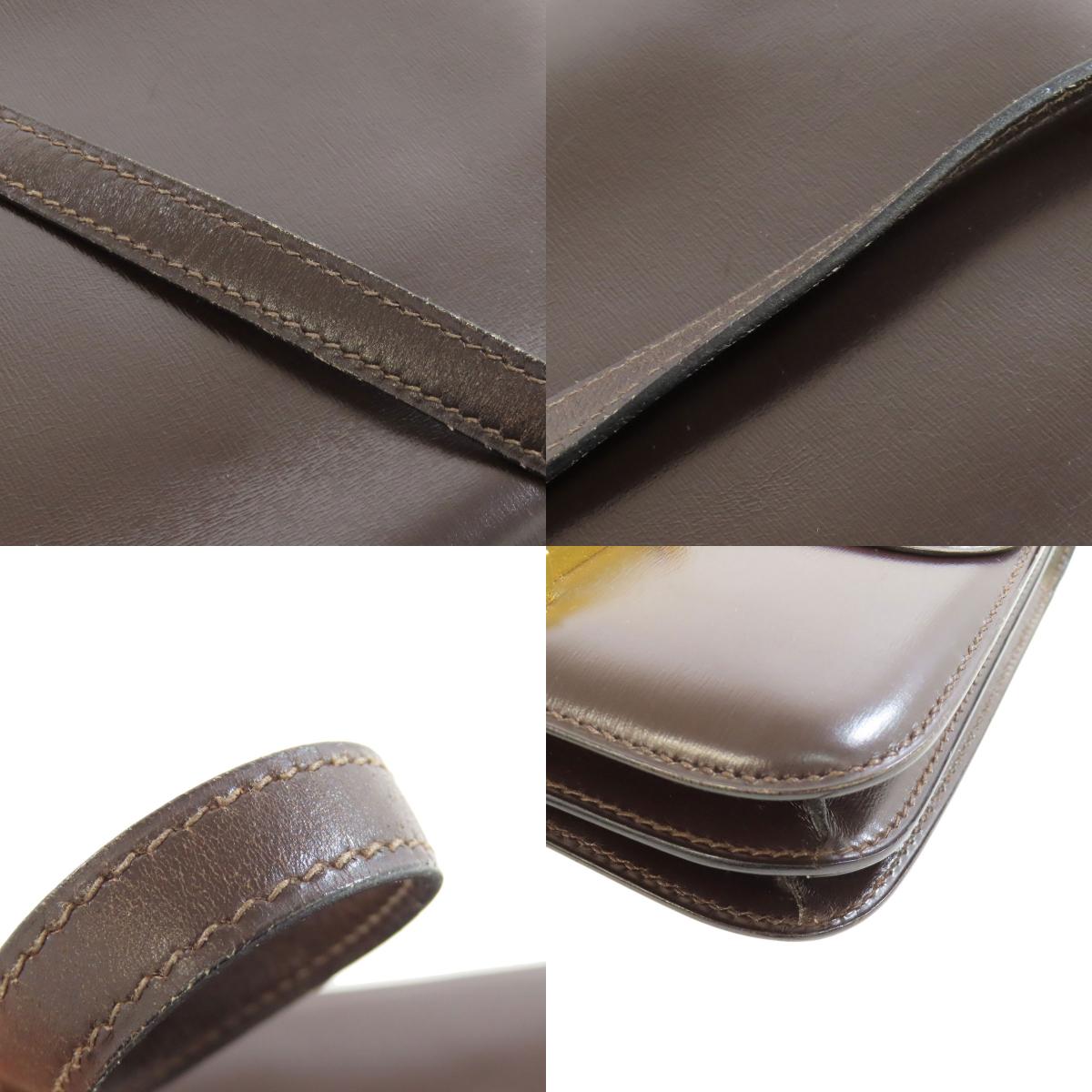 HERMES エルメス コンスタンスミニ ゴールド金具 ショルダーバッグ ボックスカーフ レディース 中古