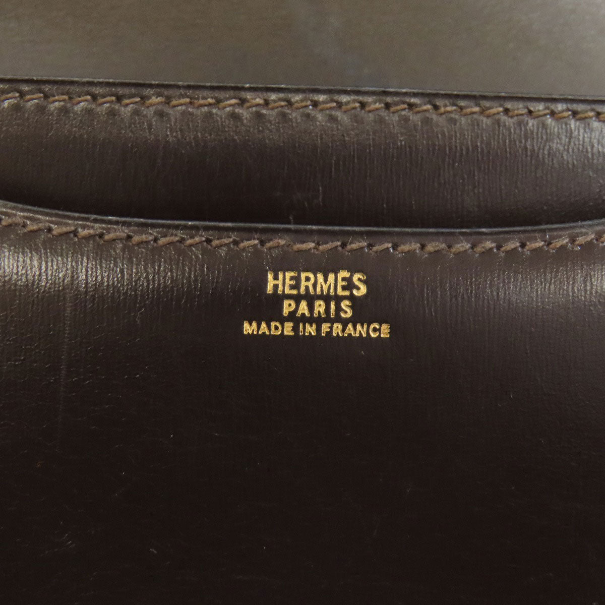 HERMES エルメス コンスタンスミニ ゴールド金具 ショルダーバッグ ボックスカーフ レディース 中古