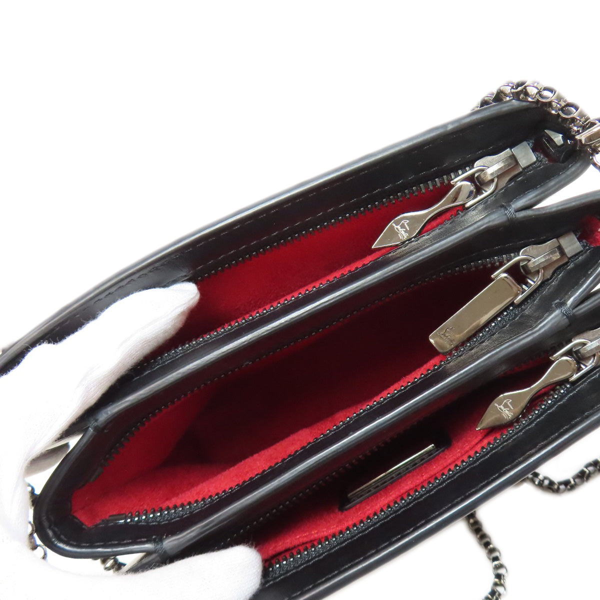 Christian Louboutin クリスチャンルブタン スパイク ショルダーバッグ レザー レディース 中古