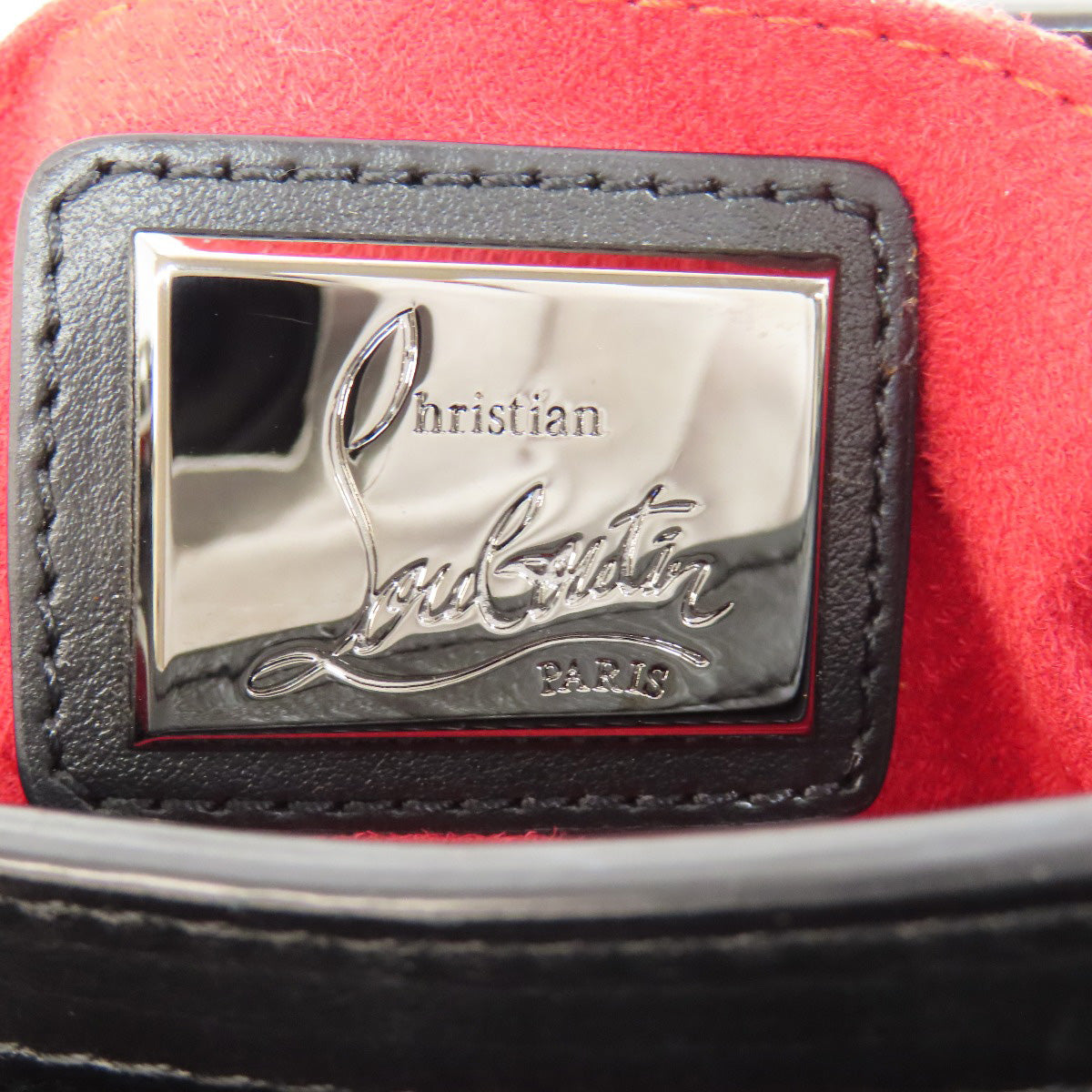 Christian Louboutin クリスチャンルブタン スパイク ショルダーバッグ レザー レディース 中古
