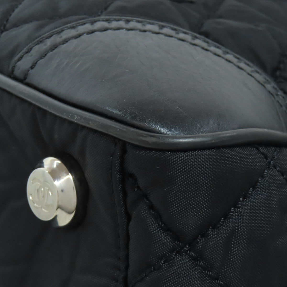 CHANEL シャネル パリ ニューヨーク シルバー金具 トートバッグ ナイロン レディース 中古