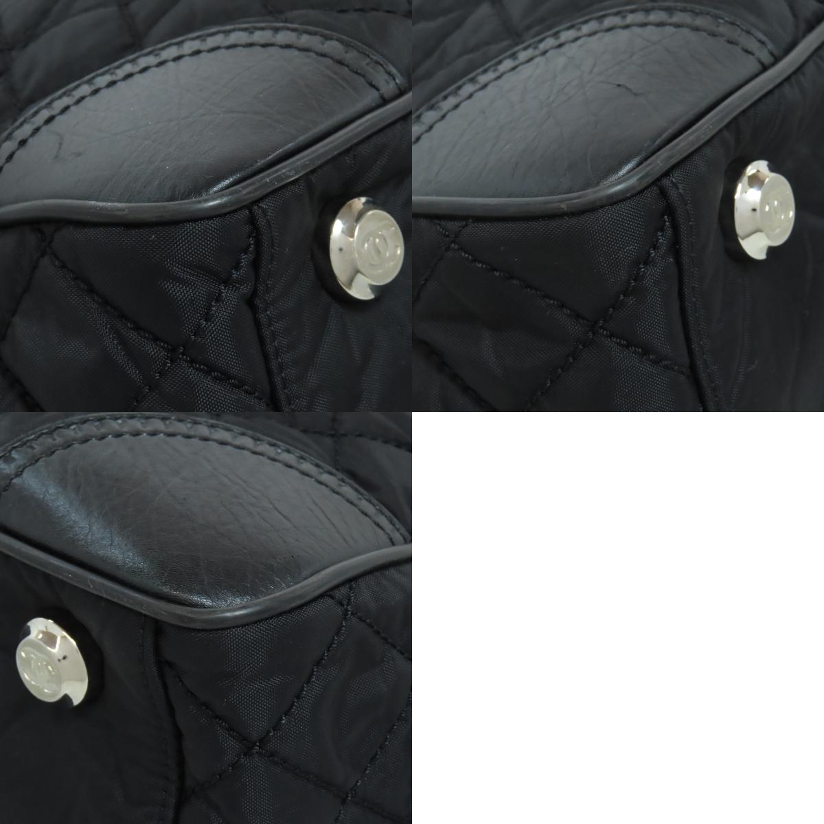CHANEL シャネル パリ ニューヨーク シルバー金具 トートバッグ ナイロン レディース 中古