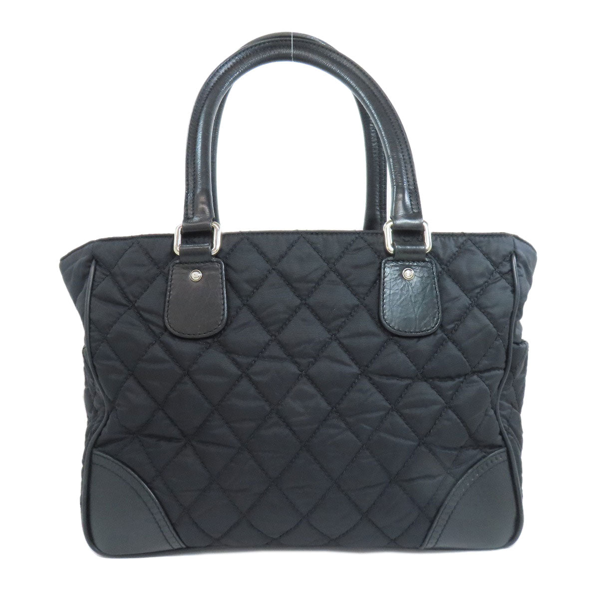 CHANEL シャネル パリ ニューヨーク シルバー金具 トートバッグ ナイロン レディース 中古