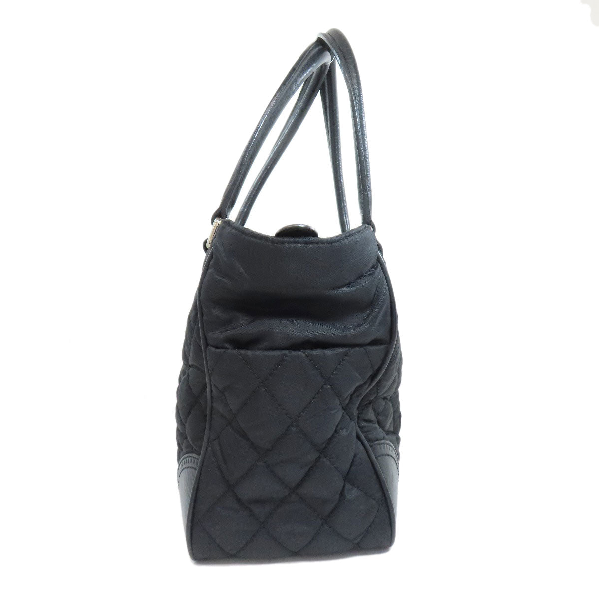 CHANEL シャネル パリ ニューヨーク シルバー金具 トートバッグ ナイロン レディース 中古