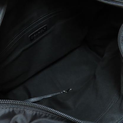 CHANEL シャネル パリ ニューヨーク シルバー金具 トートバッグ ナイロン レディース 中古
