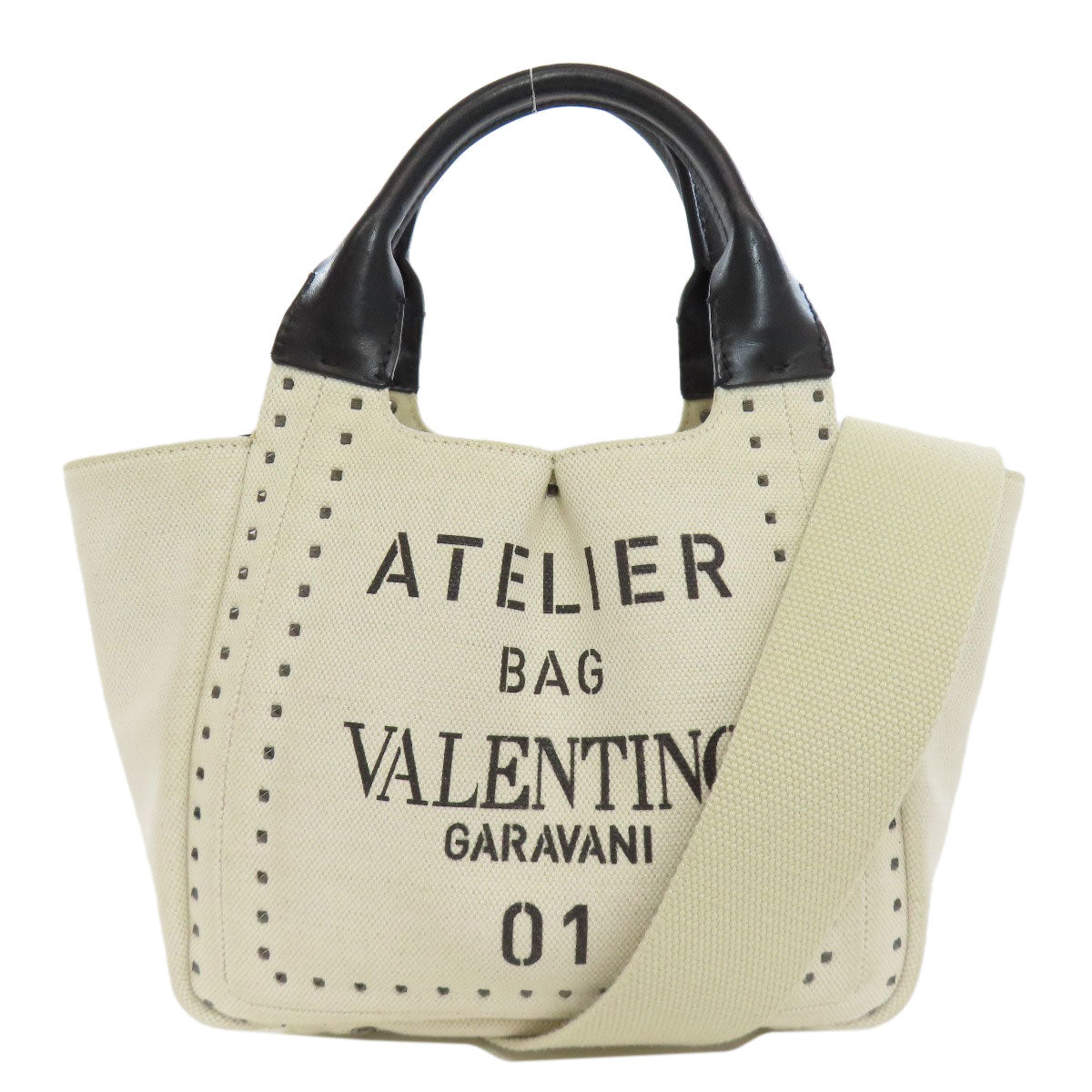 VALENTINO バレンティノ 2WAY ハンドバッグ キャンバス レディース 中古